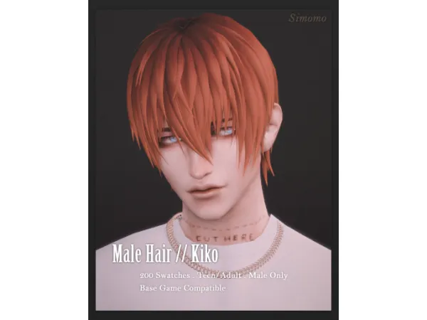 Maxis Match Kiko Hair by simomo - The Sims 4 Custom Content