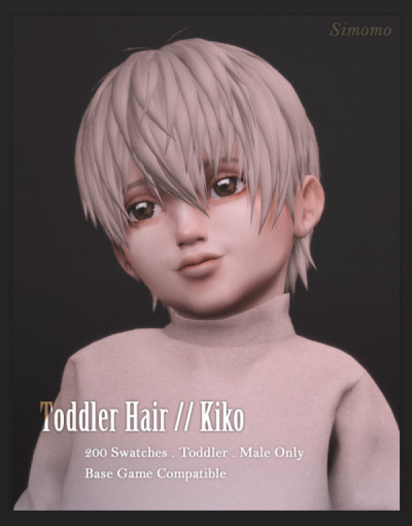 Maxis Match Kiko Hair [Toddler Conversion] by simsfinds - The Sims 4 Custom Content