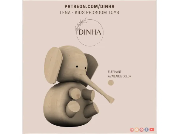 Alpha Elephant lena kids bedroom toys - The Sims 4 Custom Content