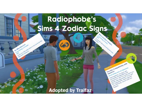 Maxis Match Radiophobe's Zodiac Signs 23 Adopted by Tralfaz482 - The Sims 4 Custom Content