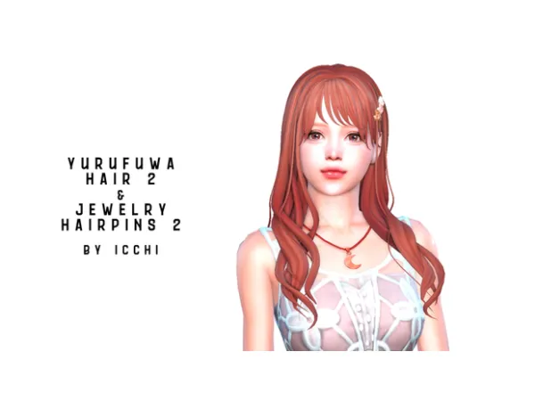 Maxis Match Yurufuwa hair 2 Jewelry hairpins 2 by icchisims - The Sims 4 Custom Content