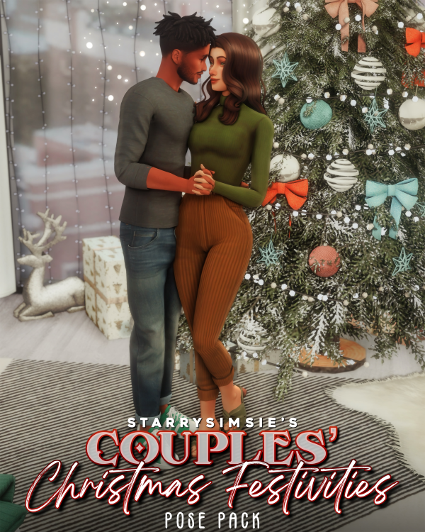 Mix Couples' Christmas Festivities Pose Pack by simsfinds - The Sims 4 Custom Content