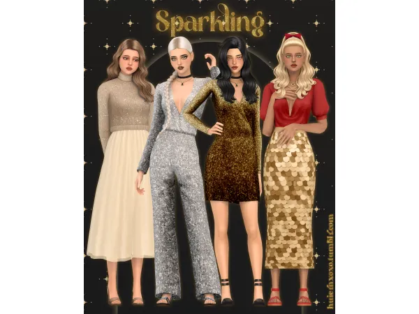 Alpha Sparkling (8 items) by HuiEn - The Sims 4 Custom Content