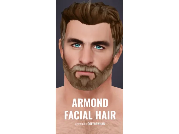 Maxis Match ARMOND FACIAL HAIR by Golyhawhaw - The Sims 4 Custom Content