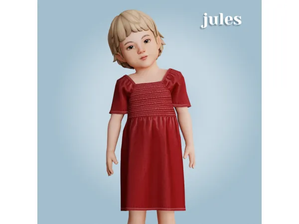 Alpha Jules dress by amelylina - The Sims 4 Custom Content