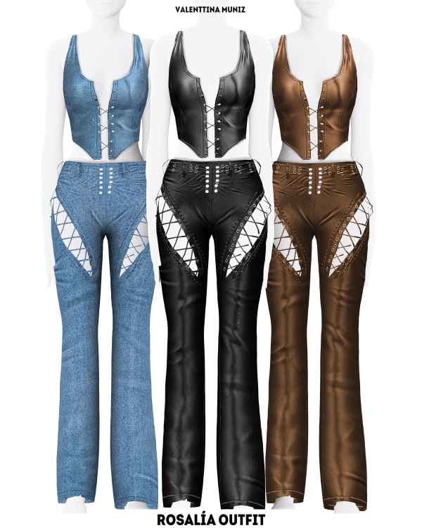 Alpha Rosalía Outfit by valentinamuniz - The Sims 4 Custom Content