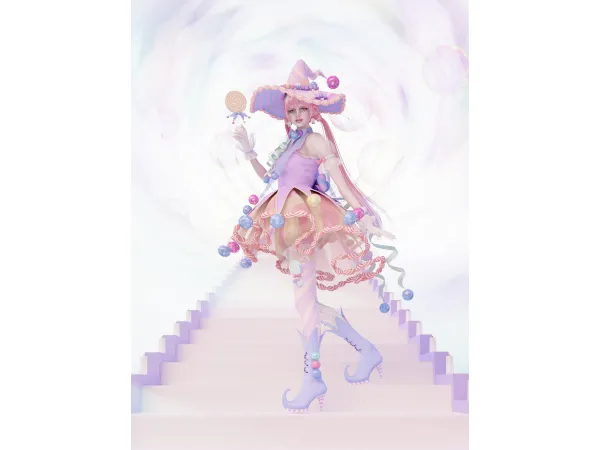 Alpha DOWNLOAD Shining Nikki Candy Witch Lisa by Simsonico - The Sims 4 Custom Content