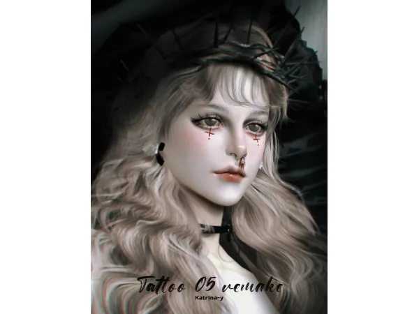 Mix Tattoo 05 remake y by Katrina - The Sims 4 Custom Content