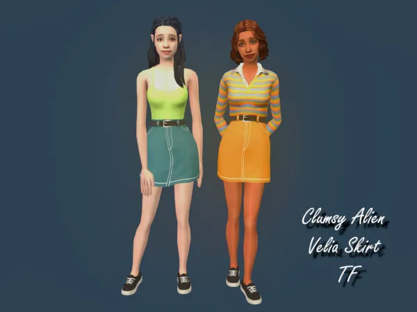 ClumsyAlien Velia Skirt TF - The Sims 2 Custom Content