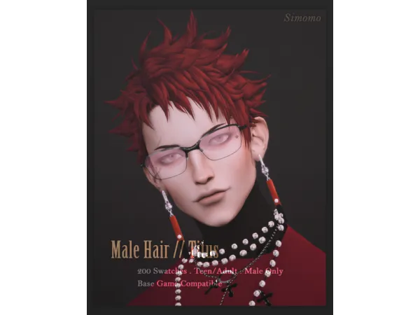 Maxis Match Titus Hair by Simomo - The Sims 4 Custom Content