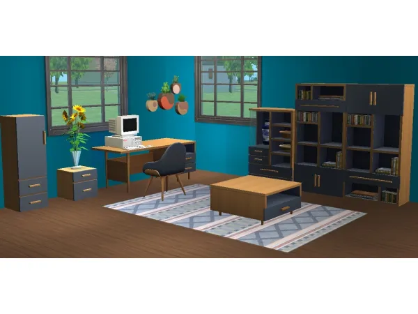 TS4_TS2 Dream Home Decorator Study by Be Modular - The Sims 2 Custom Content