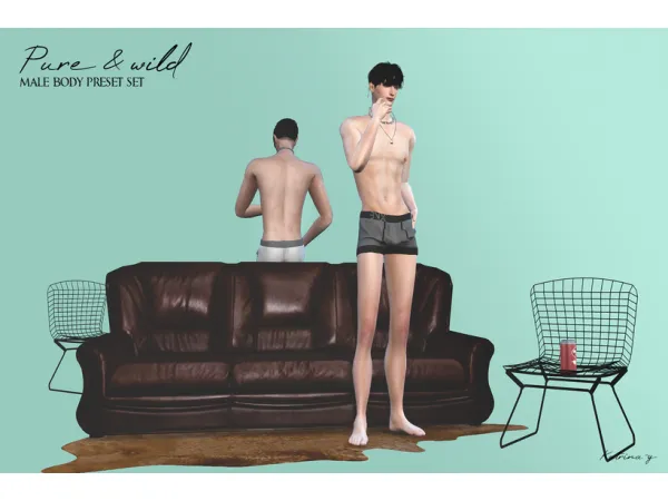 Mix Pure wild male body preset set y by Katrina - The Sims 4 Custom Content