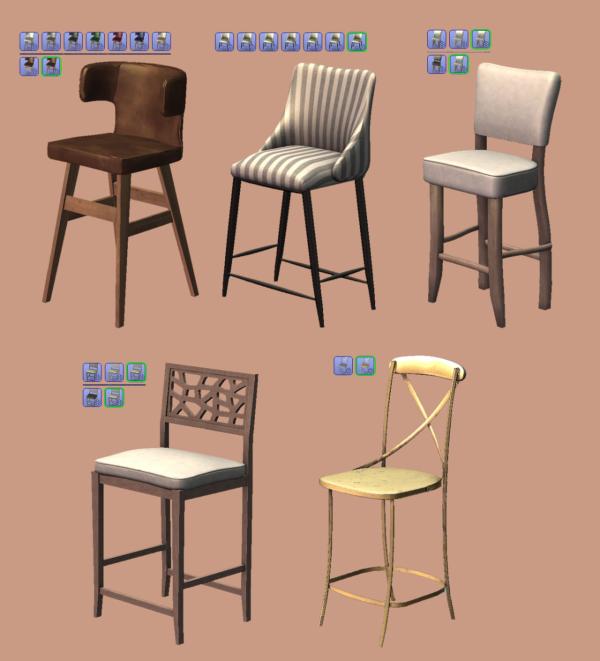Seated Collection Set for by simsfinds - The Sims 2 Custom Content