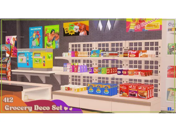 4t2 Grocery Set 2k Milestone Gift - The Sims 2 Custom Content