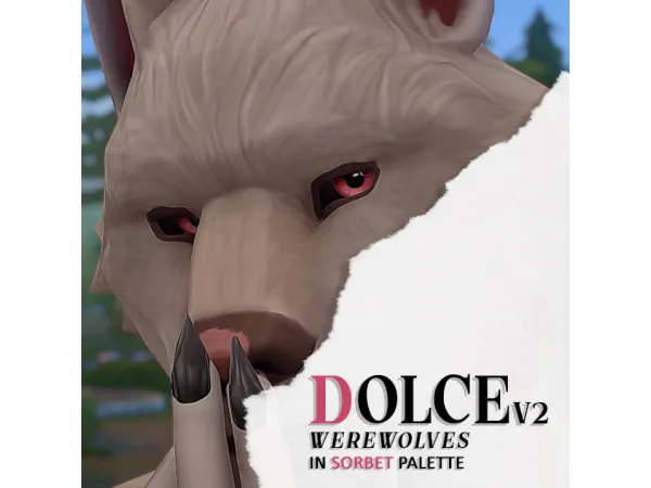 Maxis Match DOLCE V2 WEREWOLVES SORBET PALETTE by Wrixie - The Sims 4 Custom Content