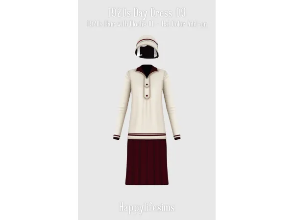 Mix [Lonelyboy] 1920s Female Fashion Set 01 - The Sims 4 Custom Content