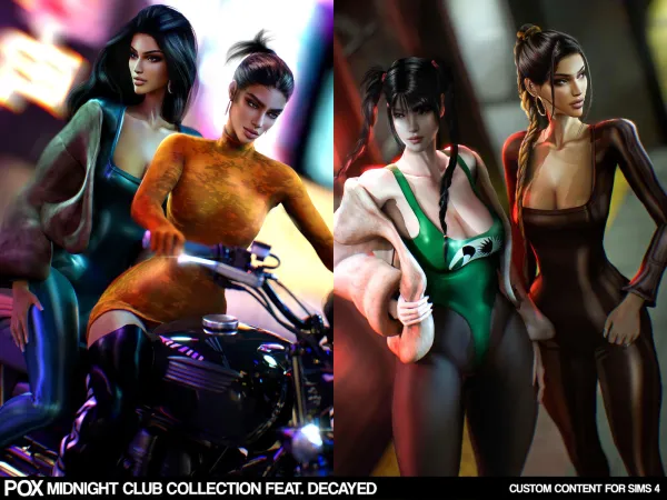Alpha POX Midnight Club Collection feat Decayed - The Sims 4 Custom Content