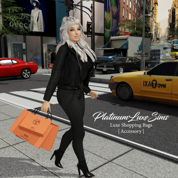 Alpha Luxe Shopping Bags (CAS Accessory) by simsfinds - The Sims 4 Custom Content