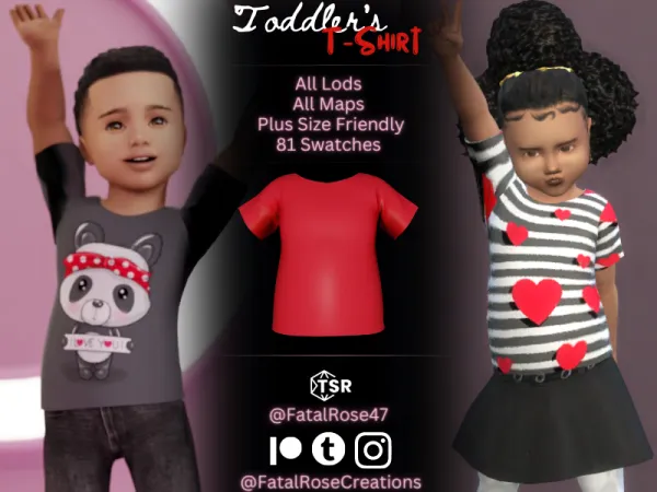 Alpha Toddler's T Shirt - The Sims 4 Custom Content