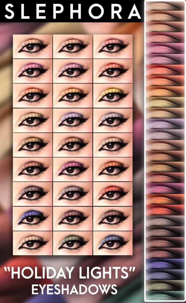Alpha HOLIDAY LIGHTS EYESHADOWS by simsfinds - The Sims 4 Custom Content