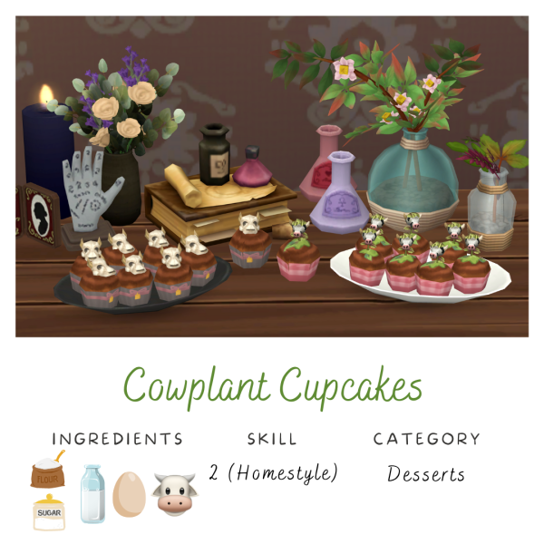 Maxis Match Cowplant Cupcakes Set Dead or Alive by simsfinds - The Sims 4 Custom Content
