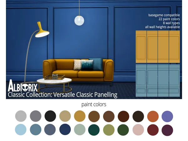 Mix Classic Collection Versatile Classic Panelling by Albiorixsims - The Sims 4 Custom Content