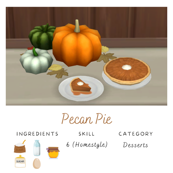 Maxis Match Pecan Pie by simsfinds - The Sims 4 Custom Content