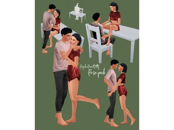 Mix POSES COUPLE 6 - The Sims 4 Custom Content