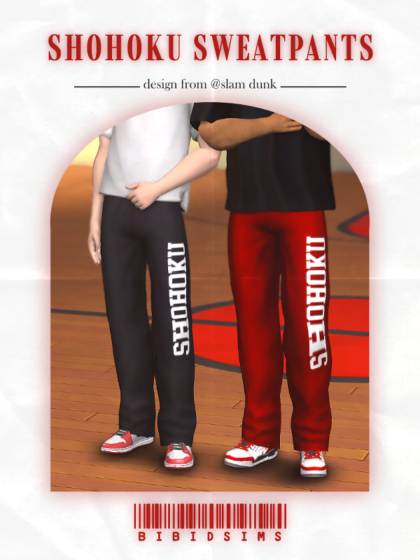 Maxis Match [BIBIDSIMS] SHOHOKU sweatpants by simsfinds - The Sims 4 Custom Content