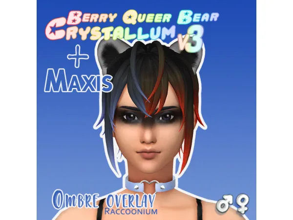 Maxis Match Ombre overlay v2 by Raccoonium - The Sims 4 Custom Content