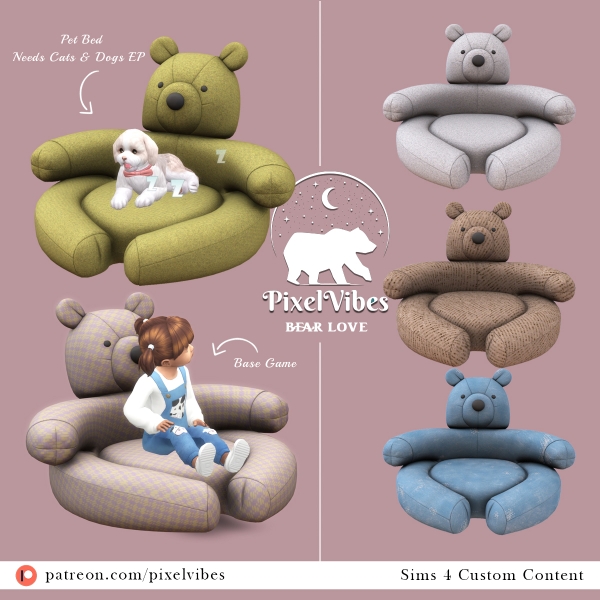 Mix Bear Love by pixelvibes - The Sims 4 Custom Content