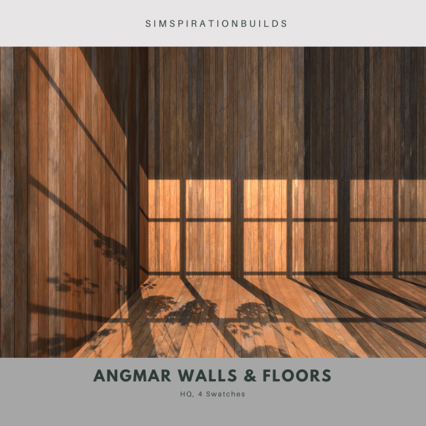 Alpha Angmar Wooden Floors Walls by simsfinds - The Sims 4 Custom Content