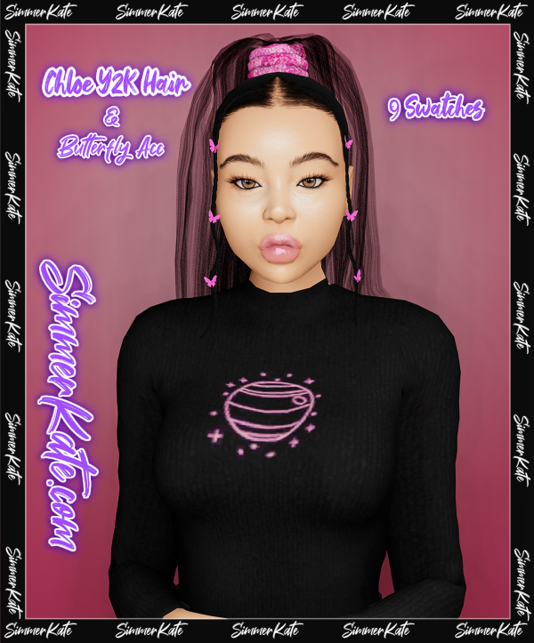 Alpha Chloe Y2K Hair by simmerkatex - The Sims 4 Custom Content