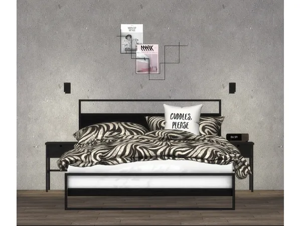 Alpha Recolor of novvvas Kalehouse Floorbed Blanket 2 Pillow 4 - The Sims 4 Custom Content
