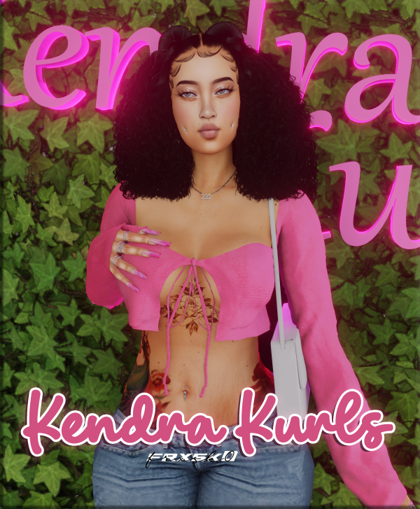 Alpha Kendra Kurls by simsfinds - The Sims 4 Custom Content