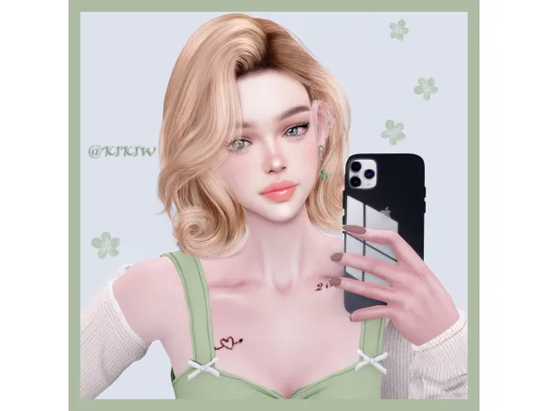 Alpha [KIKIW]Box Nose Preset by KIKIW - The Sims 4 Custom Content