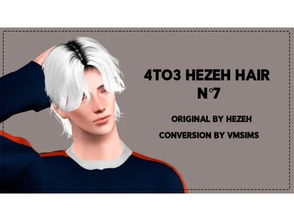 4to3 Hezeh Hair N7 by VMSims - The Sims 3 Custom Content