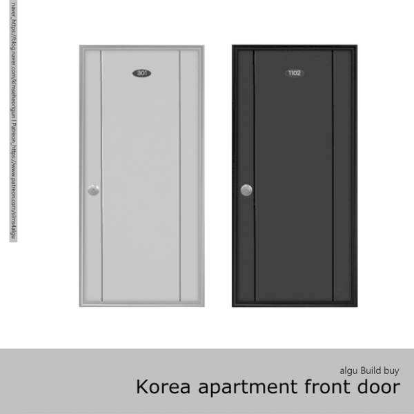 Maxis Match [algu] Korea apartment front door by simsfinds - The Sims 4 Custom Content