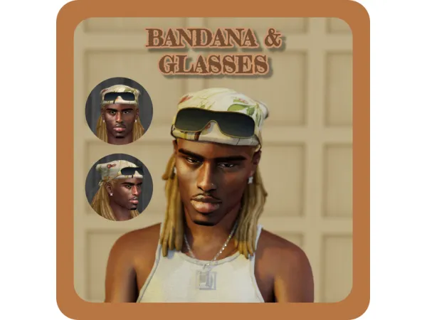 Alpha BANDANA GLASSES by khadijah551 - The Sims 4 Custom Content