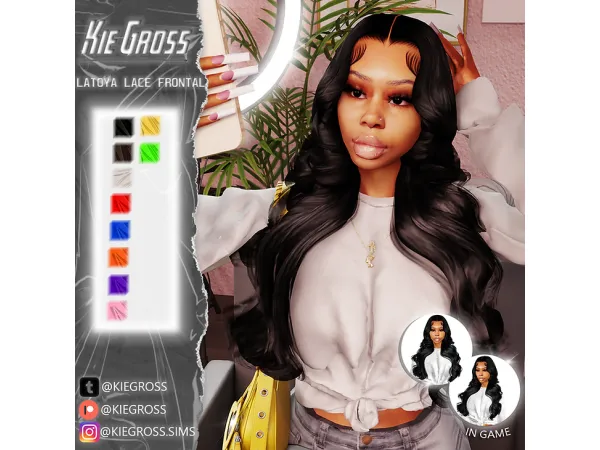 Alpha Latoya lace frontal - The Sims 4 Custom Content