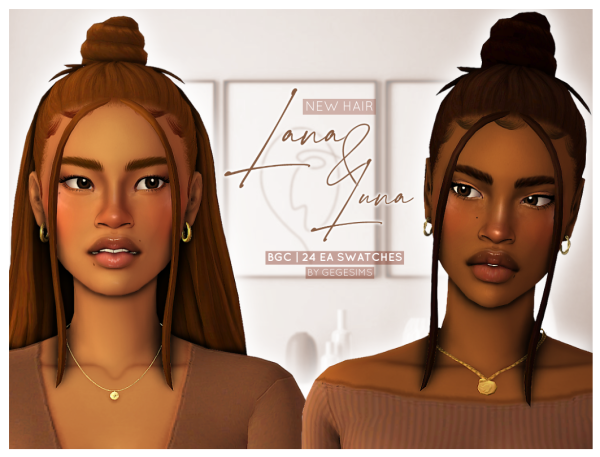 Maxis Match Lana Luna Hair by simsfinds - The Sims 4 Custom Content