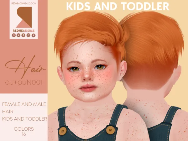 Alpha CUPU HAIR N001 - The Sims 4 Custom Content