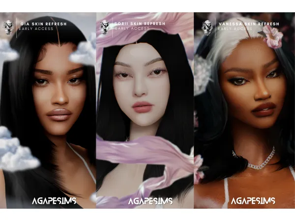 Alpha Skin refreshes P1 by simsfinds - The Sims 4 Custom Content