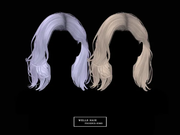Alpha Wells Hair by phoenixsims4 - The Sims 4 Custom Content