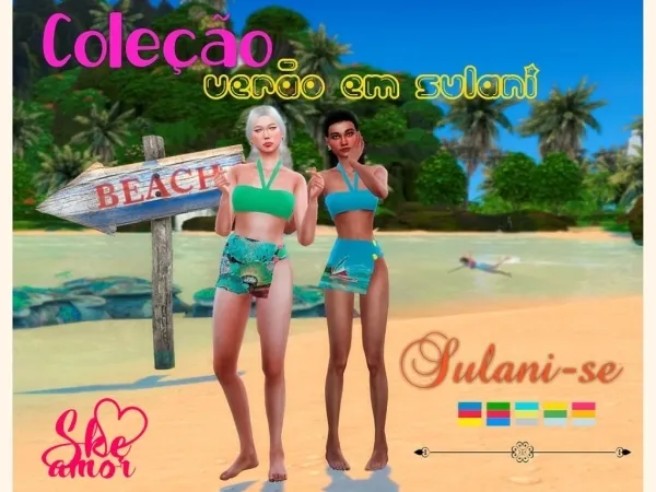 Mix CLOTHING Summer Collection in Sulani Sulane se - The Sims 4 Custom Content