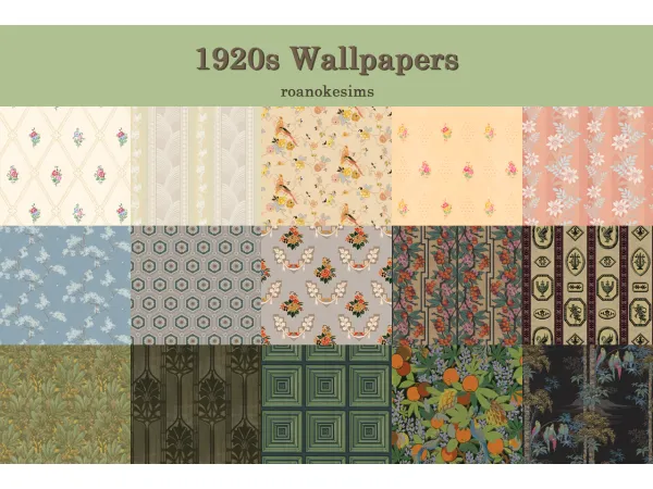 Maxis Match 1920S WALLPAPER - The Sims 4 Custom Content
