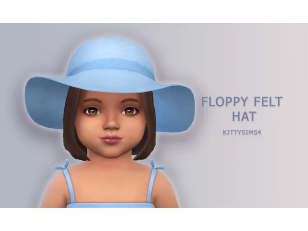 Maxis Match Floppy Felt Hat by Kittysims4 - The Sims 4 Custom Content