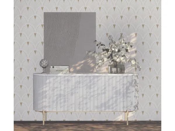 Ribbed Oval Sideboard