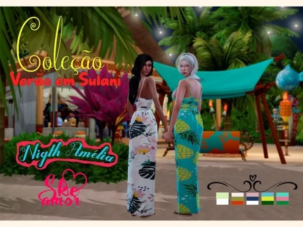 Maxis Match Summer Collection in Sulani Nigth Amélia - The Sims 4 Custom Content
