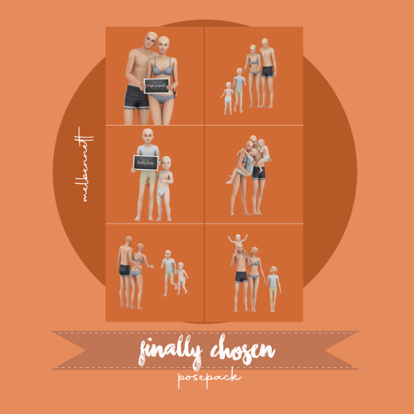 Mix Finally Chosen Posepack by melbennett - The Sims 4 Custom Content